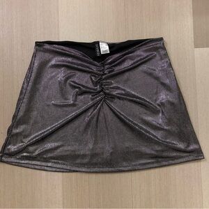 H&M Metallic Gray Pencil Skirt